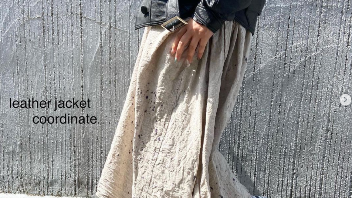 ワイドレザージャケット着回しコーデ♪